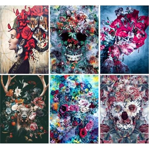 Full Diamond Embroidery 5D DIY skull Diamond Painting Diamond Mosaic Picture Diamond Mosaic Diamond Paint Cross Stitch