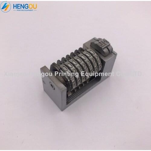 10 Pieces 4x8 full steel numbering machine Gothic Font backward jump mode 543210 numerator 7 digits 40x18x25/20mm