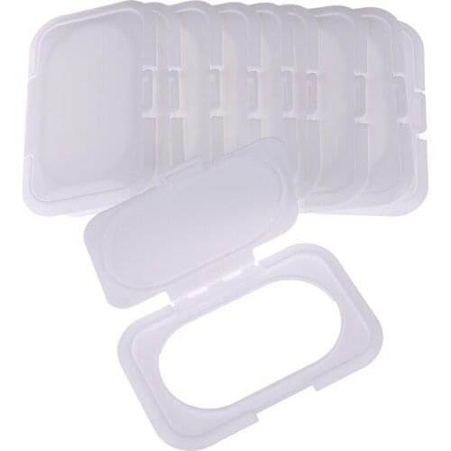 1-10PCS Portable Wet Tissues Storage Box Lids Useful Reusable Mobile Wipes Wet Paper Holder Lids Covers
