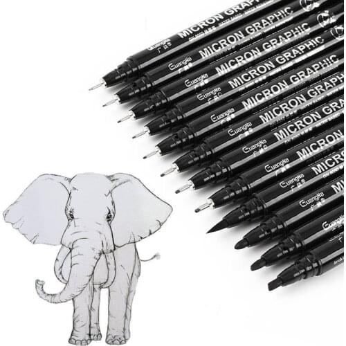 6/9/12Pcs Calligraphy Pen Brush Hand Lettering Pens Waterproof Pigment Markers Pen Drawing Set For Sketching Manga Art Supplies