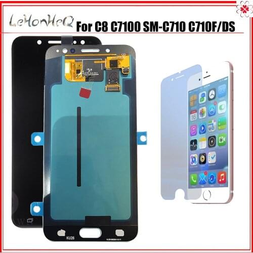 Super AMOLED Replacement LCD For Samsung Galaxy C7 2017 C8 C7100 C710F/DS LCD Display Touch Screen Digitizer Assembly