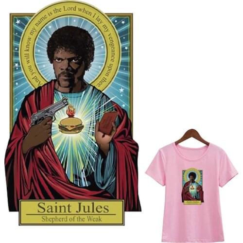 Saint Jules Pattern Thermal Transfer Washable T-Shirt Jeans Decoration New Fashion Diy Heat Transfer Stickers For Clothes