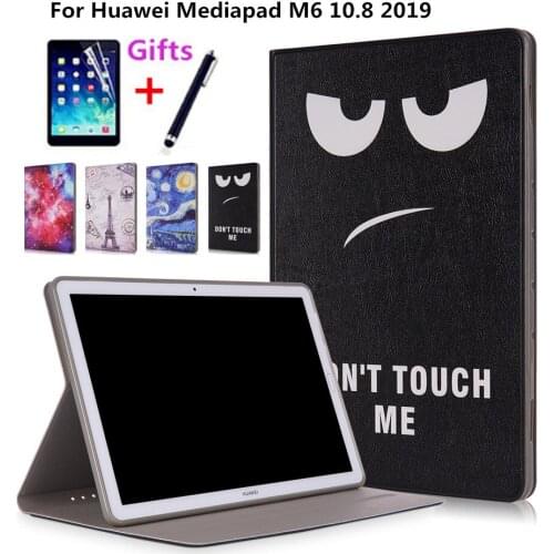 Smart Case for Huawei Mediapad M6 10.8" Cover for Huawei mediapad M6 10.8"(PRO) 2019 Funda Tablet Stand Shell+screen film+pen