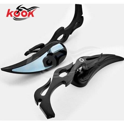 Top quality black frie motorcycle mirrors 10mm 8mm universal harley rearview mirror motorbike Side Mirrors for yamaha honda