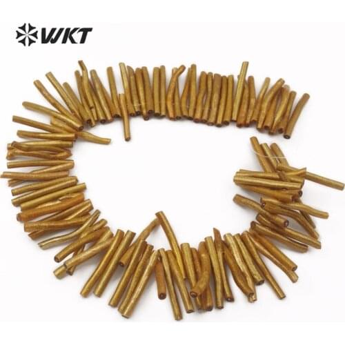 WT-G268 WKT Natural Coral Strand Gold Balck Champagne Color Random Size Coral For Jewelry Mkaking In Wholesale Price