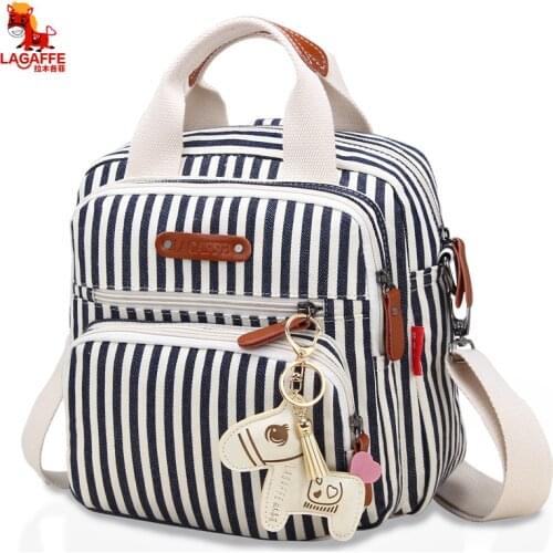 High Level Canvas Colorful Mommy Diaper Bag Baby Nappy Bags Maternity Mommy Women Backpack/Handbag/Messenger Three-In-One Bag