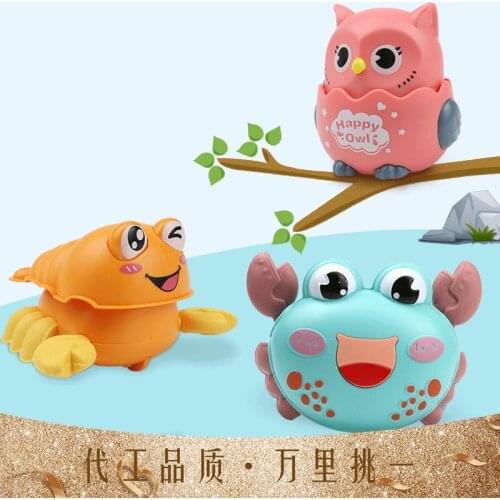 Crawl Clockwork Toys Press Inertia Owl Lobster Snail Dinosaur Model Toys Children Moveable Wind Up Toy Car Birthday Gift