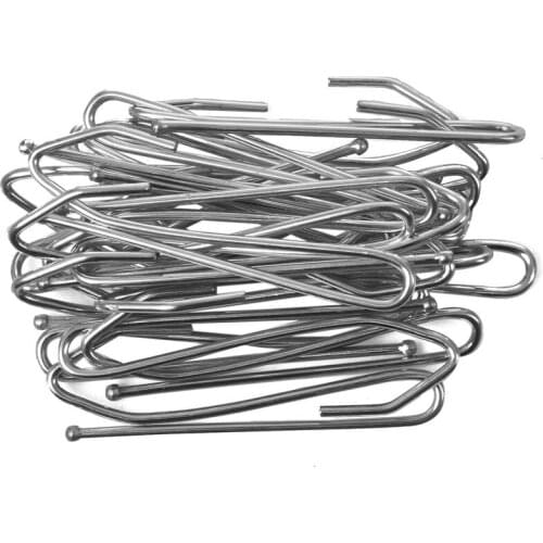 Single Pinch Window Treatment Metal Pleat Drapes Curtain Hooks - Silver Tone (20-Piece)