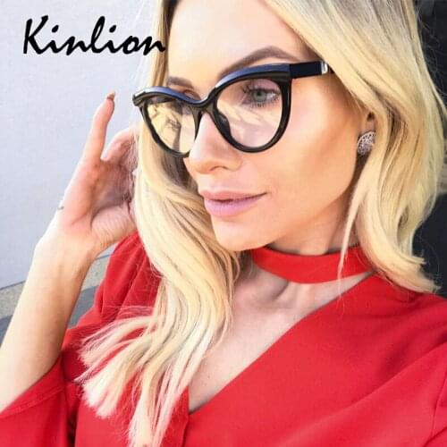 Kinlion Fashion Vintage Eyeglasses Frame Women Optical Transparent Reading Glasses Frame for Men Uv Protection Eyeglasses Oculos