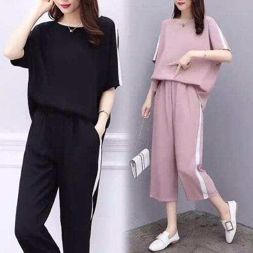 4XL Plus Size Tracksuit Women Two Piece Set Summer Clothes Short Sleeve Blouse Top and Pants Suits Casual Womens Sets Outfits