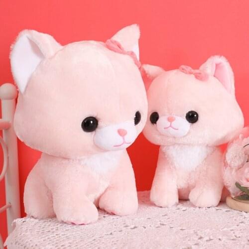 1PC Kawaii Little Milk Cat Plush Soft Pillow Cute Stuffed Animal Toys Doll Lovely Toys For Kids Girls Valentines Birthday Gift