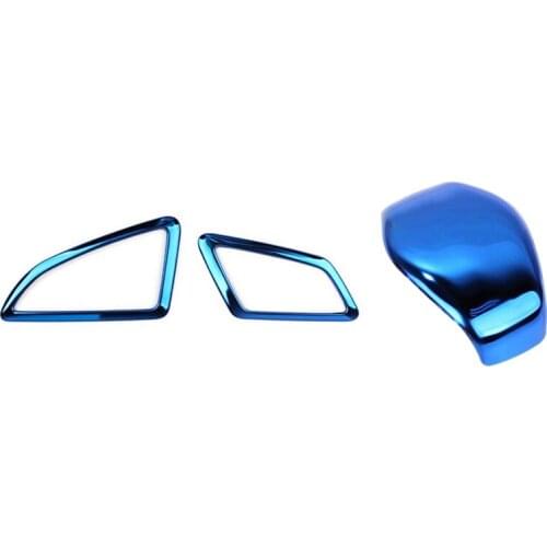2 Pcs Windshield Air Vent Wind Outlet Cover Trim & 1 Pcs Automatic Transmission Gear Knob Cover