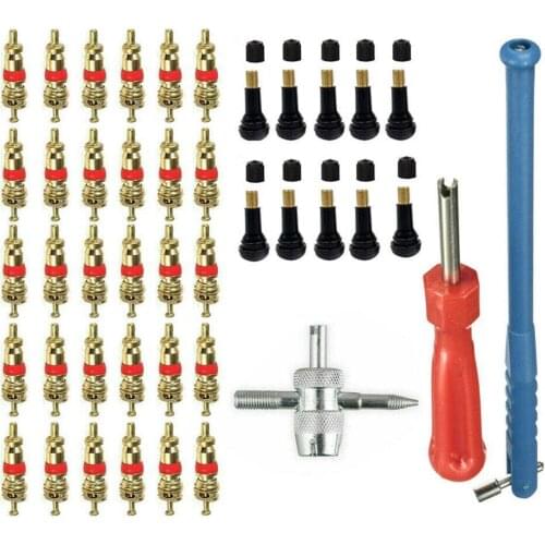 43pcs/Set Tire Valve Stem Puller Tube Metal Tire Repair Tools Valve Stem Core Car Motorcycle Remover Durable Safe Reliable