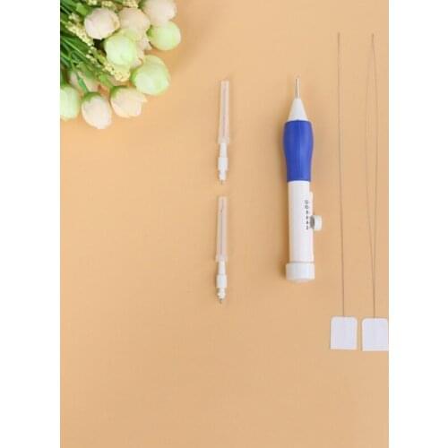 6 Pcs/Set DIY Embroidery Pen 1.3/1.6/2.2mm Diameter Plastic Needles Threaders Clothing Knitting Punch Sewing Needle Tool M56