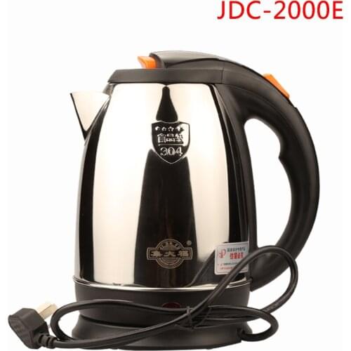 JDC-2000E food-grade SUS 304 Cordless Electric Kettle 1500W 220V Electric Water Kettles 360 Degree Rotational Base Kett 2L