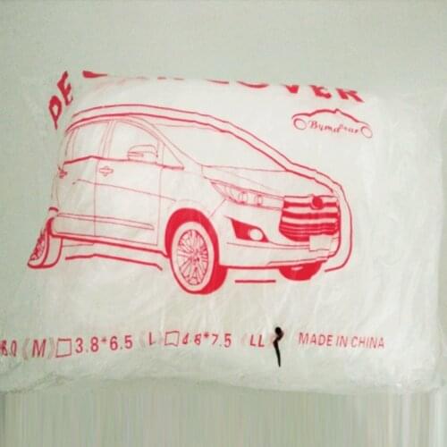 Large Clear Plastic Car Covers Disposable Temporary Paint Dust for Universal SUV Automobiles