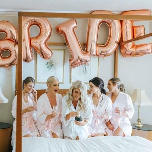 5pcs 30inch Silver Rose Gold Mr Mrs Bride To Be Letter Aluminium Foil Balloons Wedding Valentines Day Engaged Party Decoration