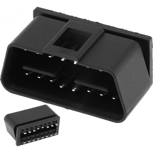 Square Hole Black Connector PLug Apply to OBD-II 24V16Pin Male Extension Opening Cable Car Diagnostic Interface connectors