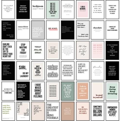 Nordic Motivational Text Art Posters and Prints Letters Canvas Painting Wall Art for Room Decoration Bedroom Home Wall Decor