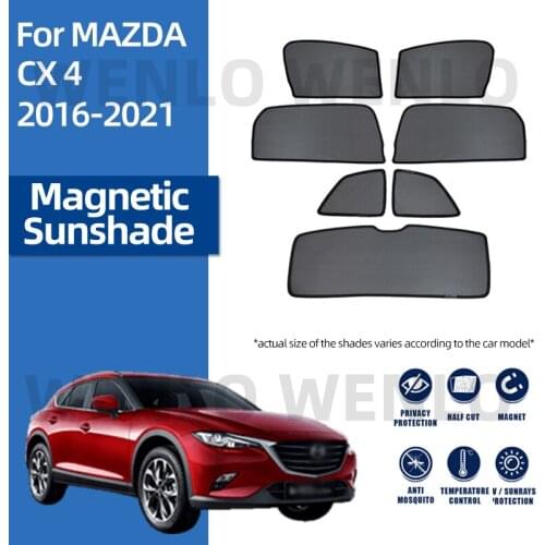 For Mazda CX-4 Windshield Curtain Windscreen Sunshade Magnetic Sun Visors Protective Cover Nylon Shade Net Window Screen Meshes