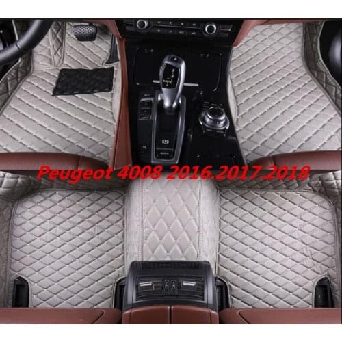For Peugeot 4008 2016.2017.2018 Floor Mats Auto Foot Carpets Car Step Mats Brand New Embroidery Leather Mats