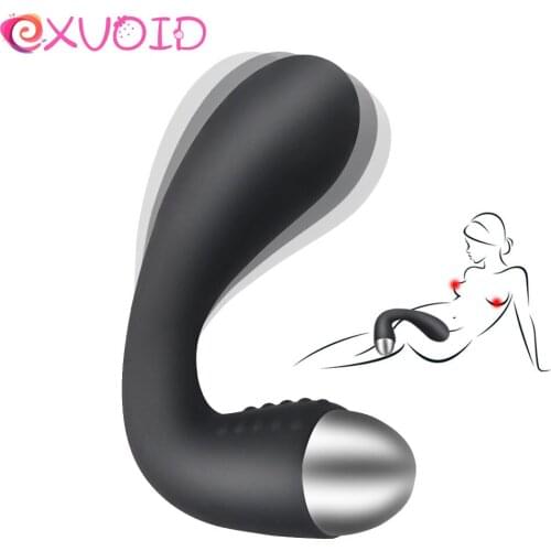 EXVOID Strong Vibration AV Stick C Type Prostate G-spot Massager Dildo Vibrator Silicone Vibrators for Woman Sex Toys for Women