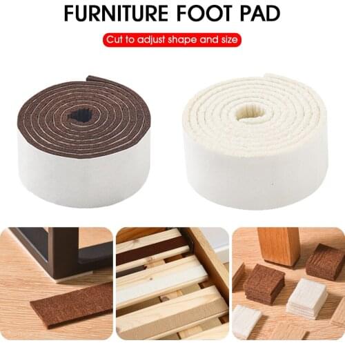 DIY Felt Foot Pads 1M Rolls Chair Foot Mats Anti-Slip Rugs Self Adhesive Wear-Resistant Table Foot Cover Stool Pads Noise Reduce