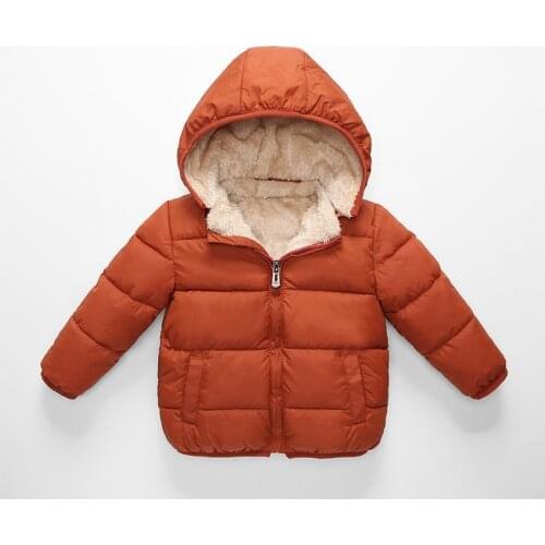 ZWY664 Fleece Winter Parkas Kids Jackets For Girls Boys Warm Thick Velvet Childrens Coat Baby Outerwear Infant Overcoat