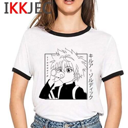 Hunter x Hunter Killua Zoldyck clothes female kawaii vintage japanese graphic tees women top tees plus size