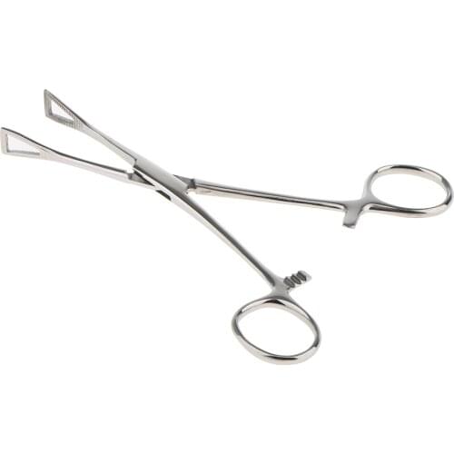Body Piercing Tools Triangle Forcep Close Ended 6 Inch Stainless Clamp Plier