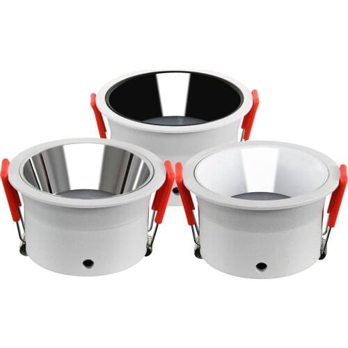 Round Anti-Glare Led SMD2835 Recessed Downlights 7w 12w 15w Dimmable 110v 220v Ceiling Lamp Spotlights for Indoor Lighting