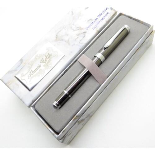 Wings Marble R181 Titanium Chrome Roller Pen | İsme Special Pen | Gift Pen