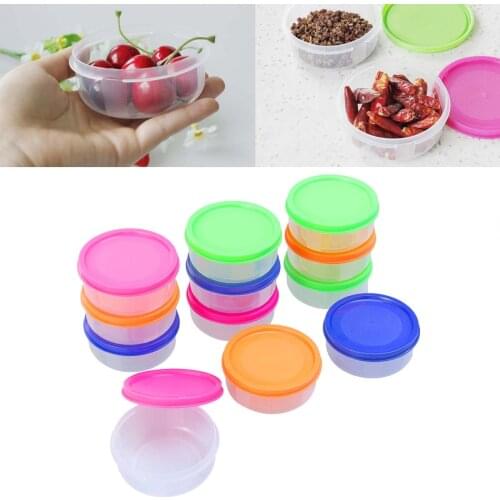 12pcs Kitchen Food Storage Box Food Container Plastic Bento Crisper Food Preservation Mini Microwave Oven Bowl For Baby Kids