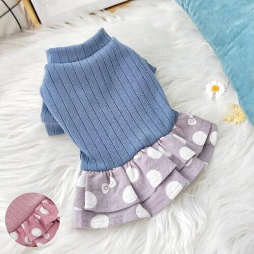 Summer Pet Clothes Dot Dog Dress For Dogs Skirt Summer Dog Wedding Dresses Yorkshire Clothes For Dogs Chihuahau Pet Cat Dress