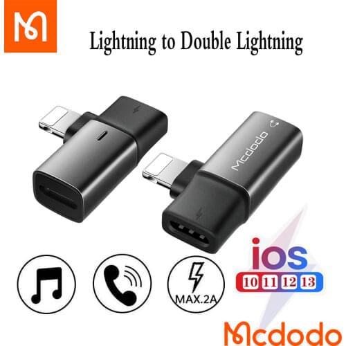 Mcdodo IPhone AUX Audio Adapter Charging Connector to DC3.5 / Double Lightning IPhone Xs Max 8
