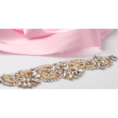 Fashion women bridal chain waistbelt with pearls waistbelt for dresses