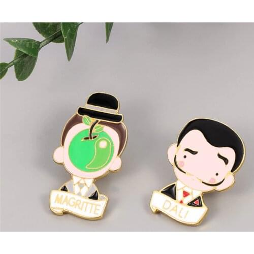 Salvador Dali Painting Brooch Art Abstract Painting Enamel Pin Brooch Jewelry Gift Lapel Pins Men Women Badges