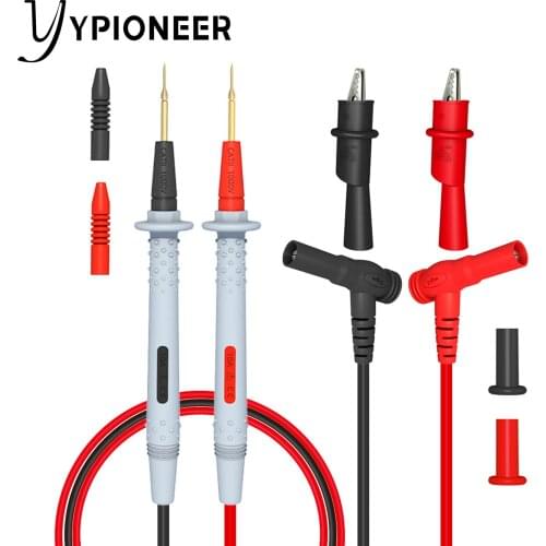 YPioneer P1506B Multimeter Test Leads Kit Banana Plug Push On Alligator Clips Precision Sharp Probes Digital Electrical Testing