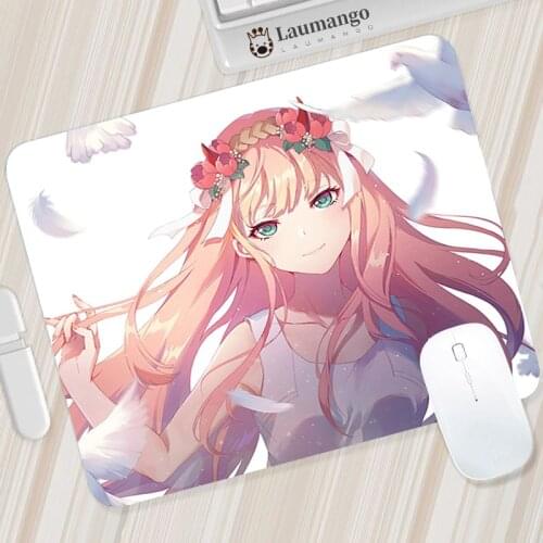 Mouse Gamer Desk Gaming Computer Table Kawaii Mousepad Anime ZERO TWO Gamer Accessories Mousepad Speed Small Deskmat Csgo Stitch