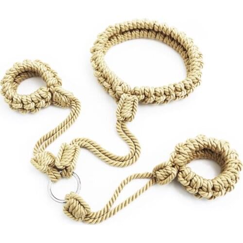 Soft Cotton Rope Handcuffs Collar Sex Toys Exotic Accessories Adult Games Bdsm Toys Bondage Equipment Sex Products Harness