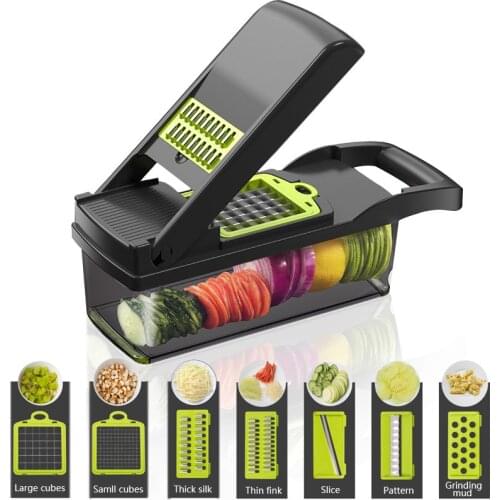 Vegetable Cutter Multifunctional Fruit Slicer Grater Cutter Peeler Potato Slicer Drain Basket Mandoline Tool Kitchen Accessorie