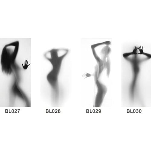 45x100cm Creative Sexy Lady Frosted PVC Static Cling Glass Window Films Decoration Film Stickers Privacy Bathroom Decor