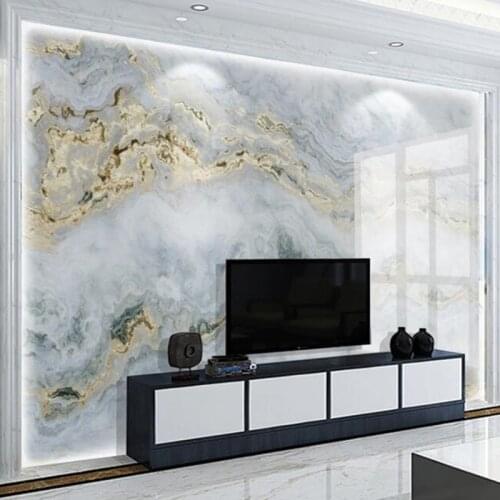 Custom 3D Photo Wallpaper Modern Marble Pattern Living Room TV Background Wall Mural Papel De Parede Waterproof Home Decoration