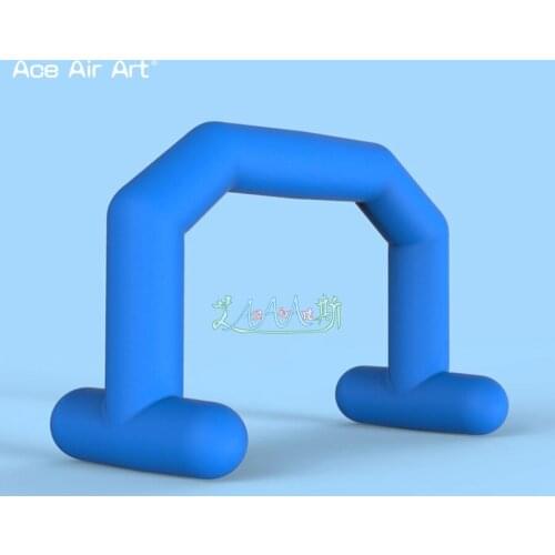 Portable blue outdoor standing freely square arch inflatable start finish line archway promotion entrance gate for sale