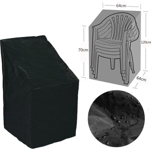 Stacked Chair Dust Cover Storage Bag Outdoor Garden Patio Yard Furniture Protective Cover Waterproof Dustproof Rain Cover