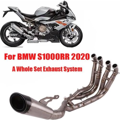 S1000RR Motorcycle Exhaust Pipe Connector Link Tube Pipe Muffler Escape Tip Exhaust System for BMW S1000RR 2019 2020