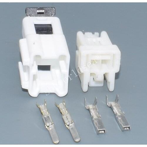 Shhworldsea 2Pin 2.3MM Plastic Housing Plug Auto Wiring Harness Unsealed Cable Connector 7222-6710 7223-6710