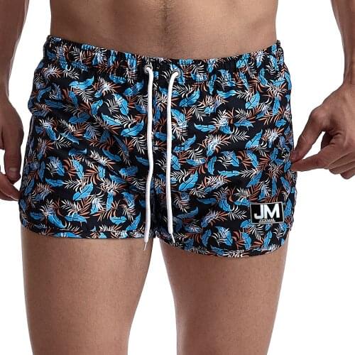 JOCKMAIL Mens Shorts Trunks Beach Board Shorts Printed flower cartoon leaf pattern Swimming Pants Swimsuits Mens Surffing shorts