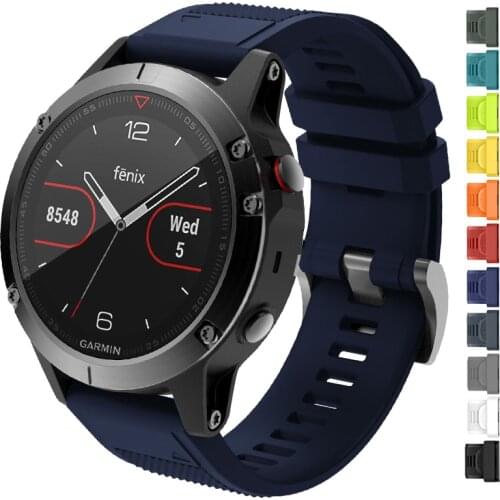 For Garmin Fenix 5 5plus Silicone Strap Watch Band for Garmin 6 6 plus Forerunner 935 945 Replacement Smart Wristband Strap