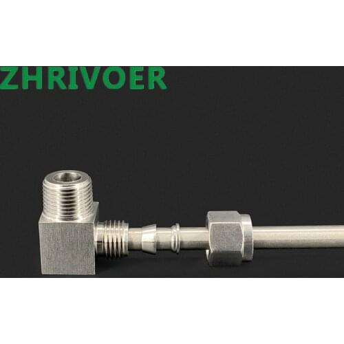 304 stainless steel ferrule elbow double snap ring right angle elbow terminal joint air source middle corner joint copper pipe